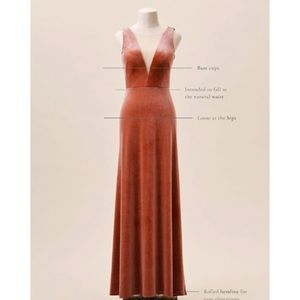 Jenny Yoo Logan Velvet Maxi Dress Size 14
